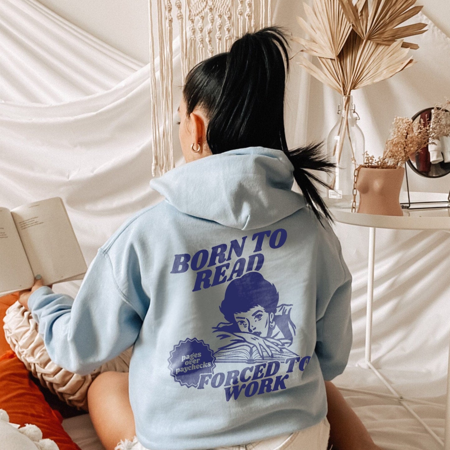 Born To Read Bookish Hoodie Funny Reader