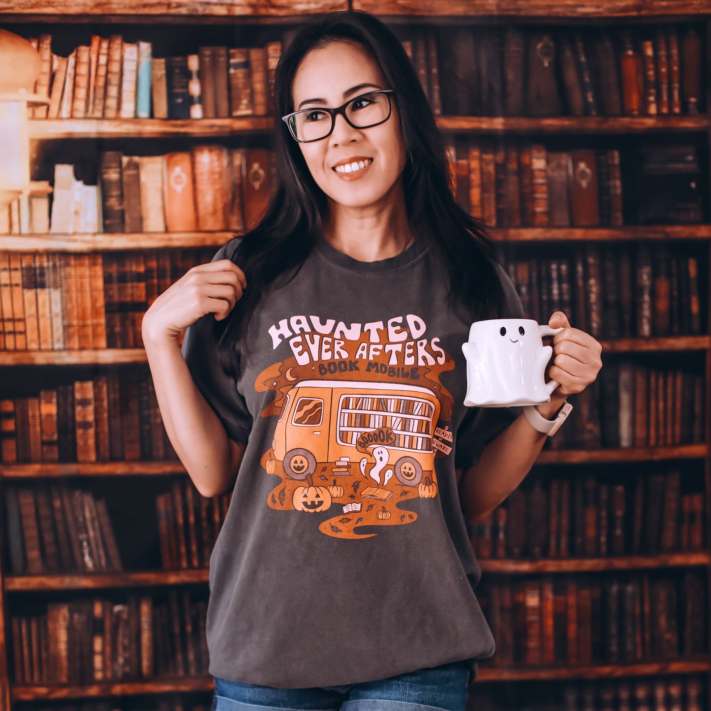 Haunted Books Heavy Weight Tee