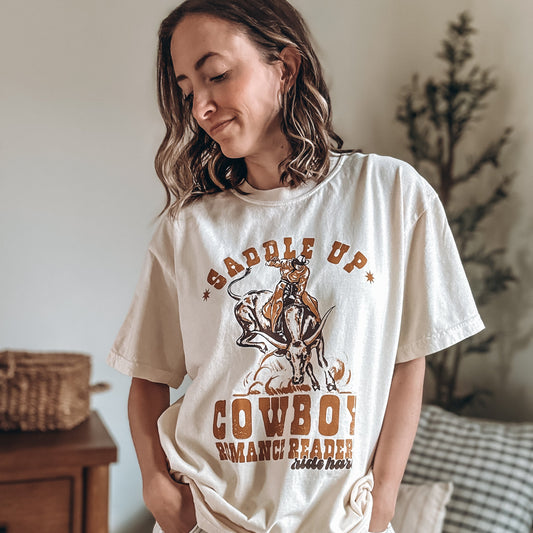 Cowboy Romance Readers Heavy Weight Tee