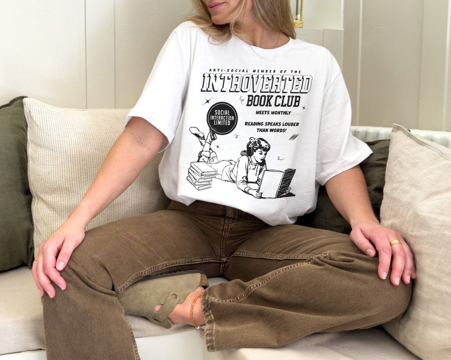 Introverted Book Club Shirt Anti-Social Book Club