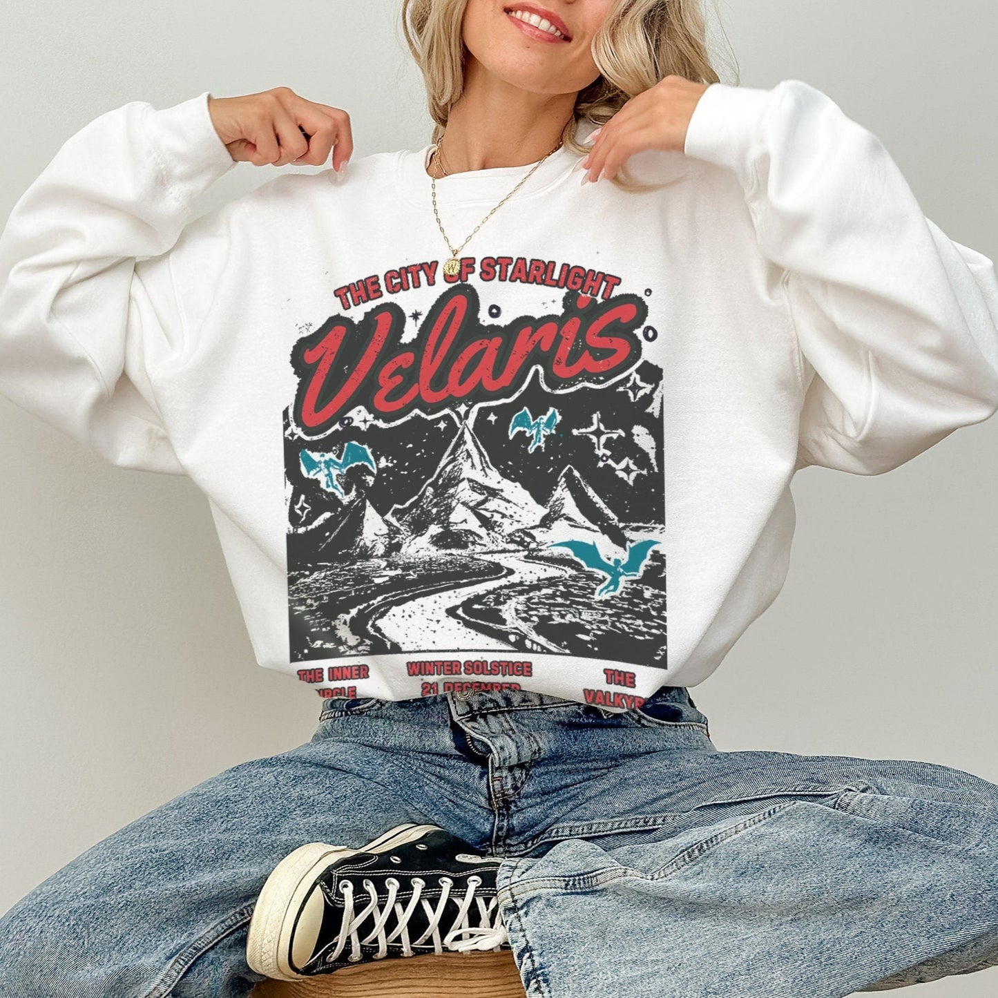 Retro Velaris Sweatshirt Sarah J Maas Merch