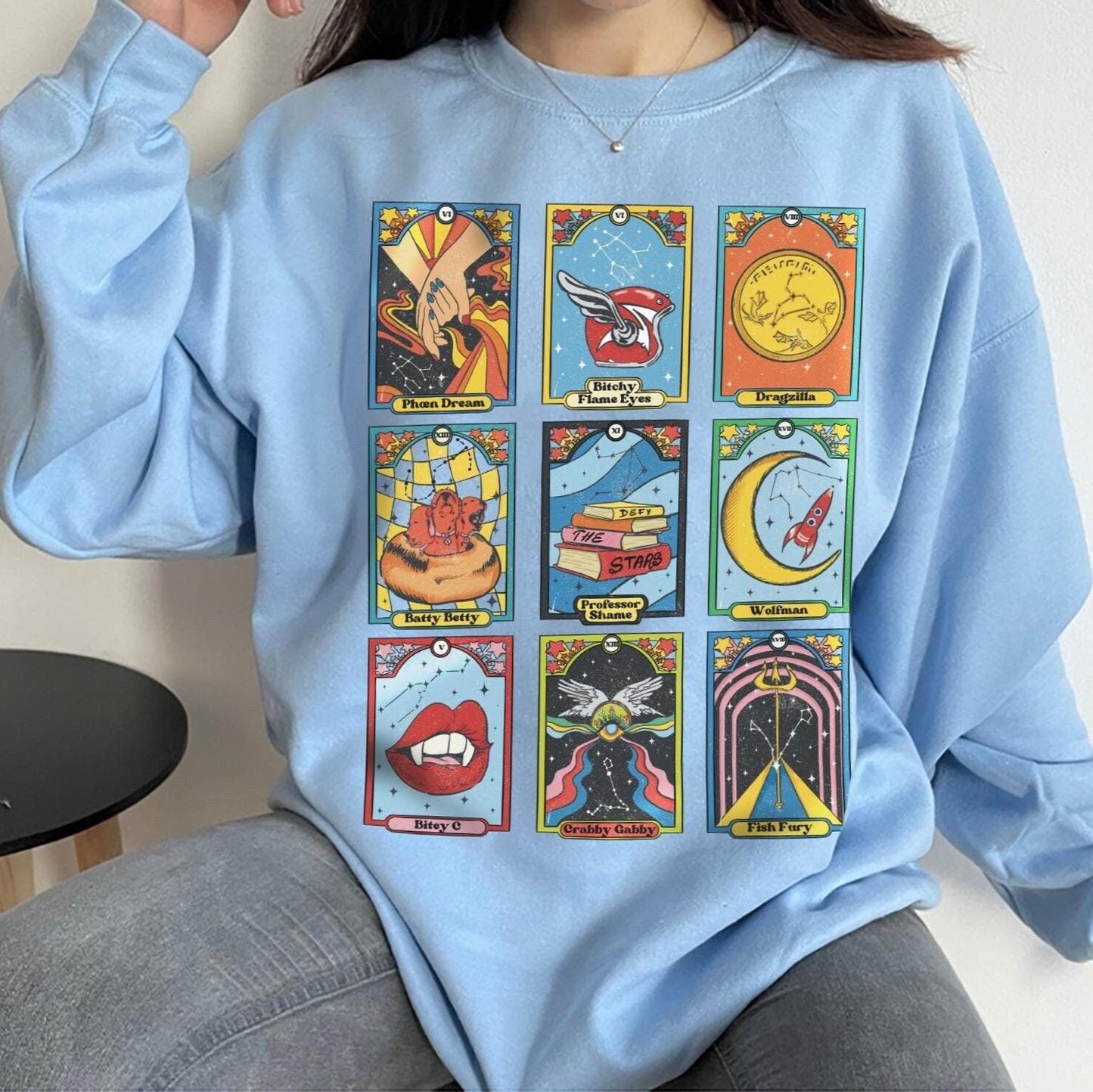 Retro Zodiac Academy Nicknames Tarot Sweatshirt