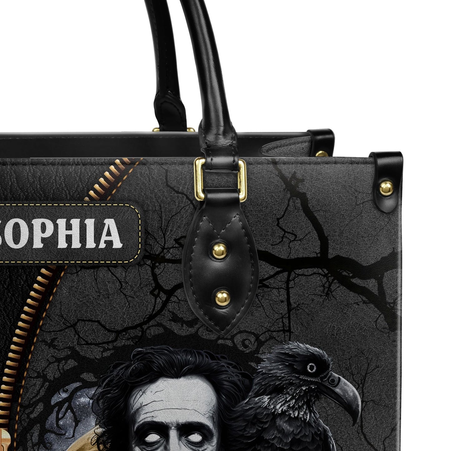 The Raven Edgar Allan Poe I Become Insane With Long Intervals Of Horrible Sanity Leather Bag