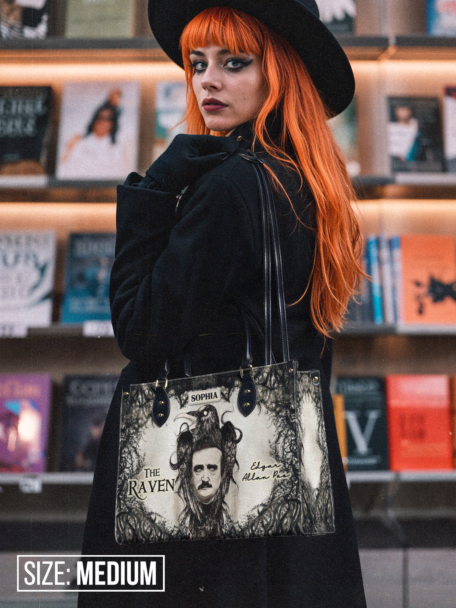 Libro The Raven Edgar Allan Poe TTAY0603002A Leather Bag