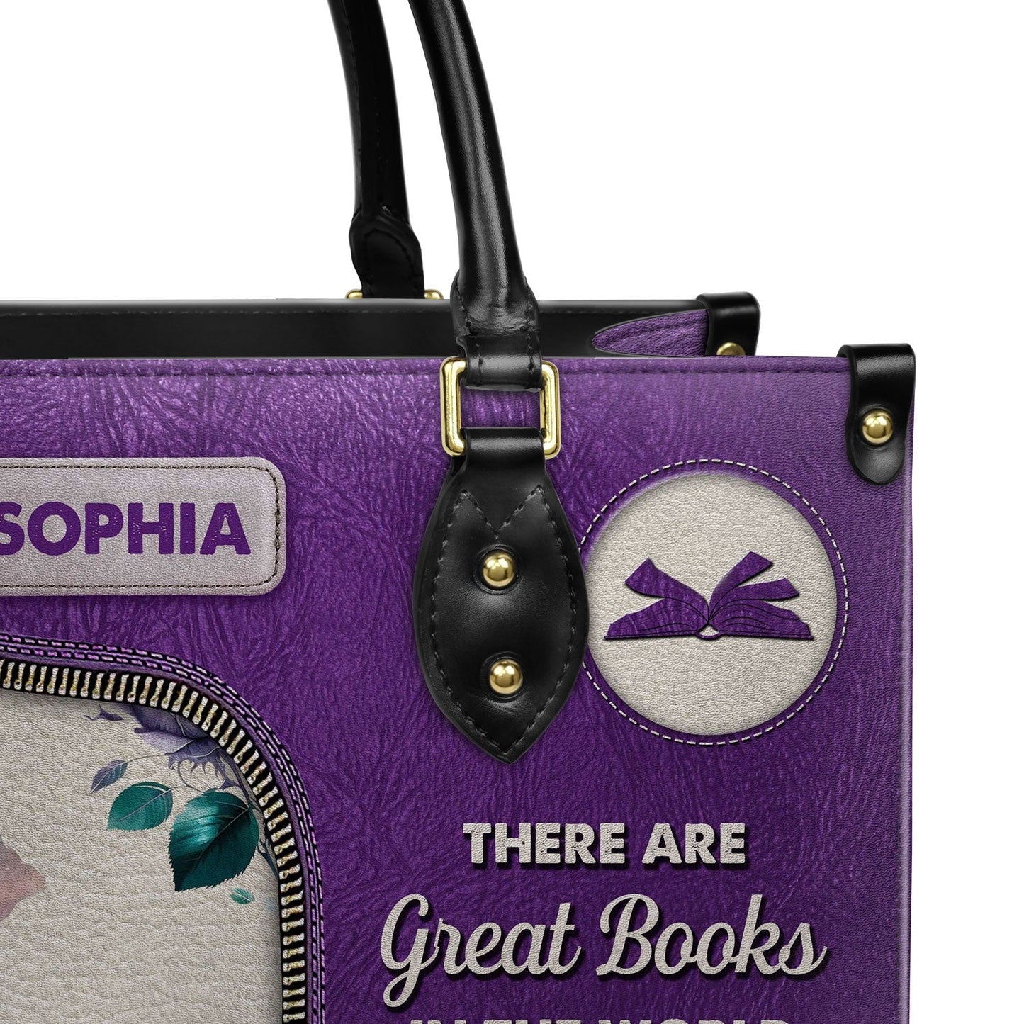 There Are Great Books In The World And Great Worlds In Books Leather Bag