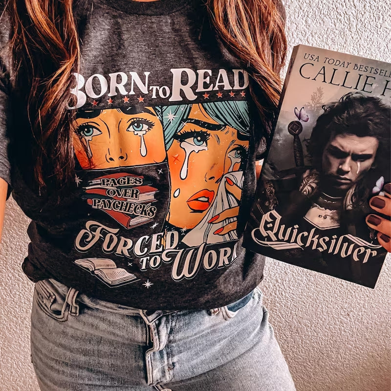 Retro Born To Read Bookish Shirt