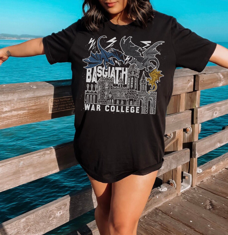 Basgiath War College Campus T-Shirt | OFFICIALLY LICENSED | Fourth Wing Rebecca Yarros Dragon Tairn Andarna Sgaeyl Threshing Signet Empyrean