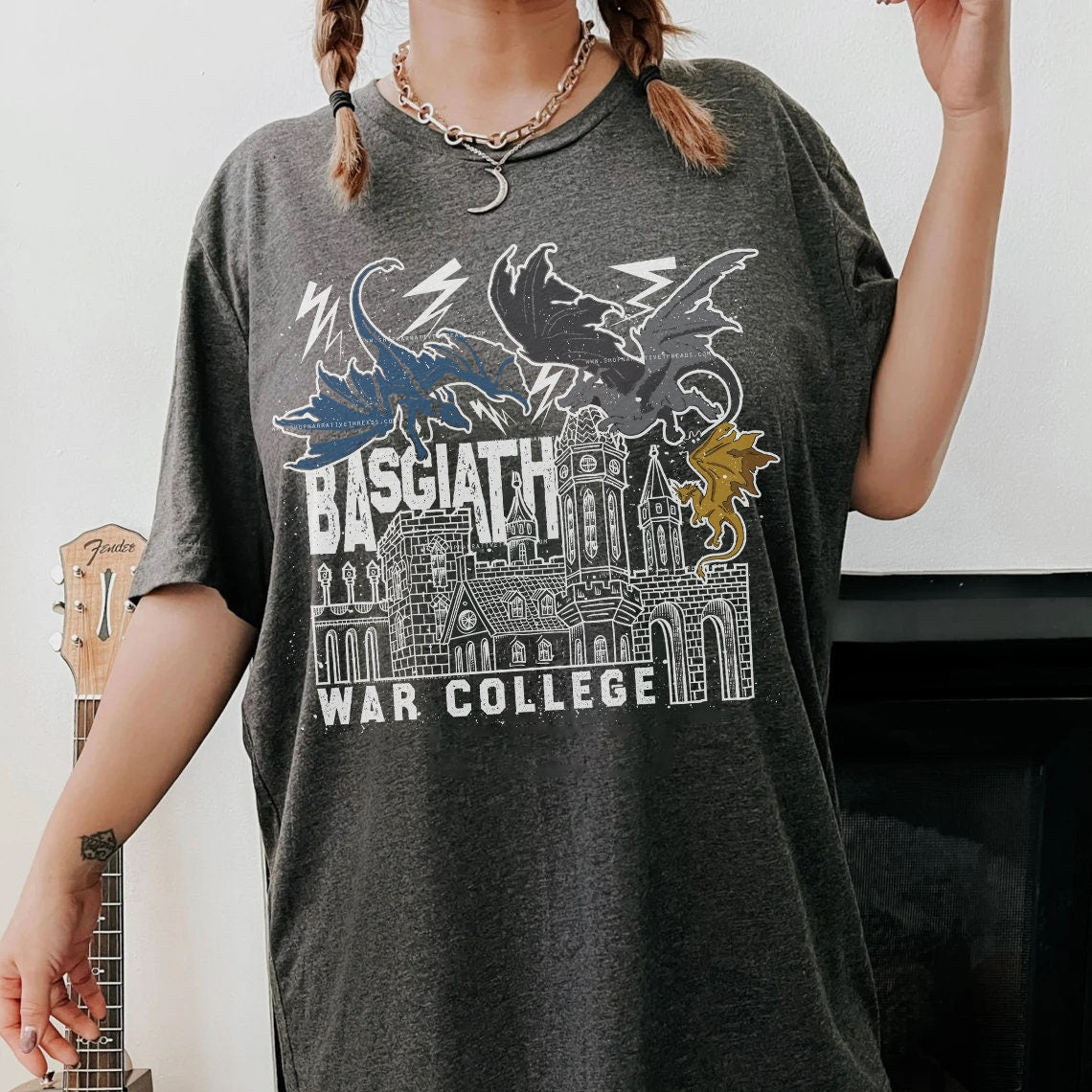 Basgiath War College Campus T-Shirt | OFFICIALLY LICENSED | Fourth Wing Rebecca Yarros Dragon Tairn Andarna Sgaeyl Threshing Signet Empyrean