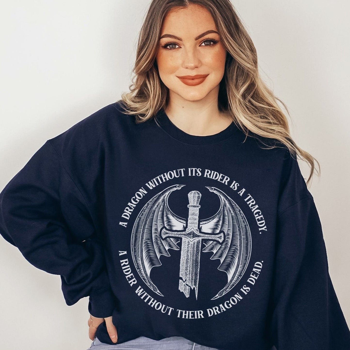 Fourth Wing Dragon Rider Sweatshirt (OFFICIALLY LICENSED), Fourth Wing Sweatshirt, Bookish Merch, Iron Flame Crewneck, Xaden Riorson Sweater