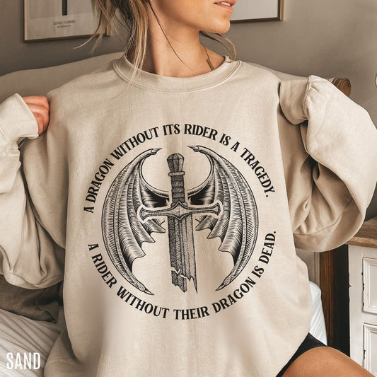 Fourth Wing Dragon Rider Sweatshirt (OFFICIALLY LICENSED), Fourth Wing Sweatshirt, Bookish Merch, Iron Flame Crewneck, Xaden Riorson Sweater