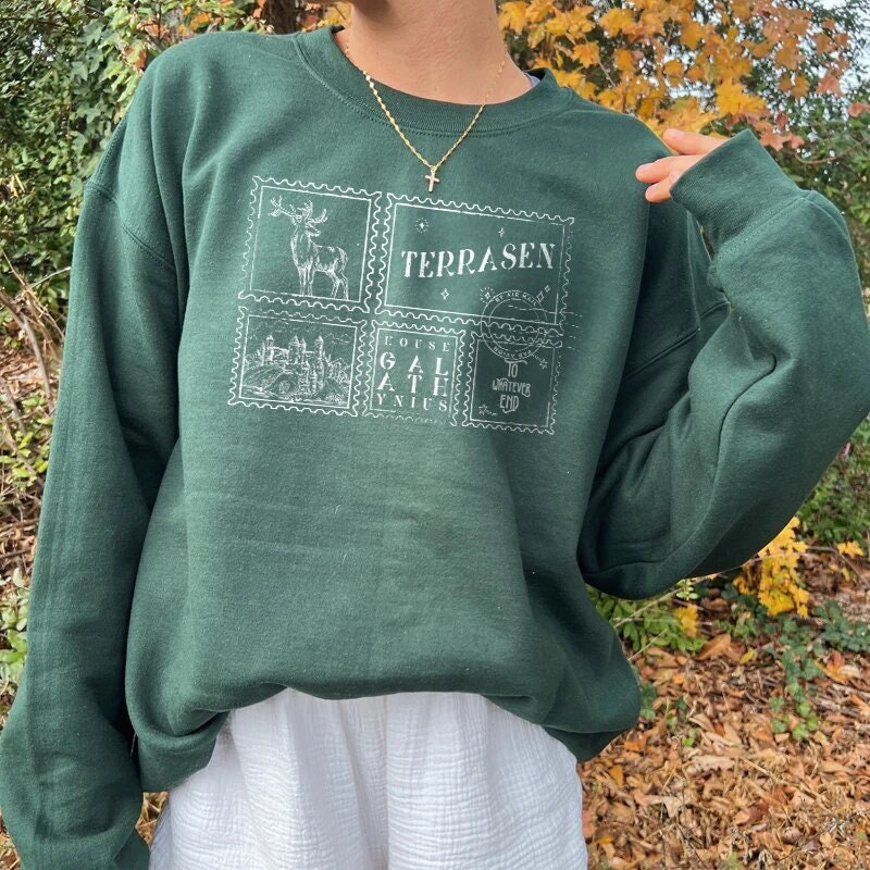 Terrasen Sweatshirt | Throne Of Glass Aelin Galathynius Shirt Rowan Whitethorn Dorian Thirteen Manon Blackbeak Licensed SJM Merch ACOTAR TOG