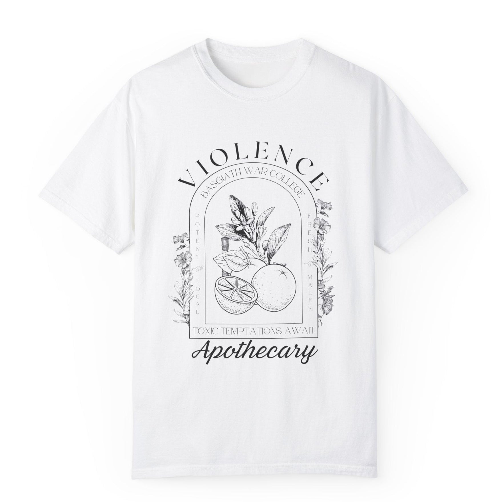 Violence Apothecary Oversized Tee, Comfort Colors Shirt, Basgiath War College, Fourth Wing Shirt, Fantasy Lover Gift, Dragon Rider