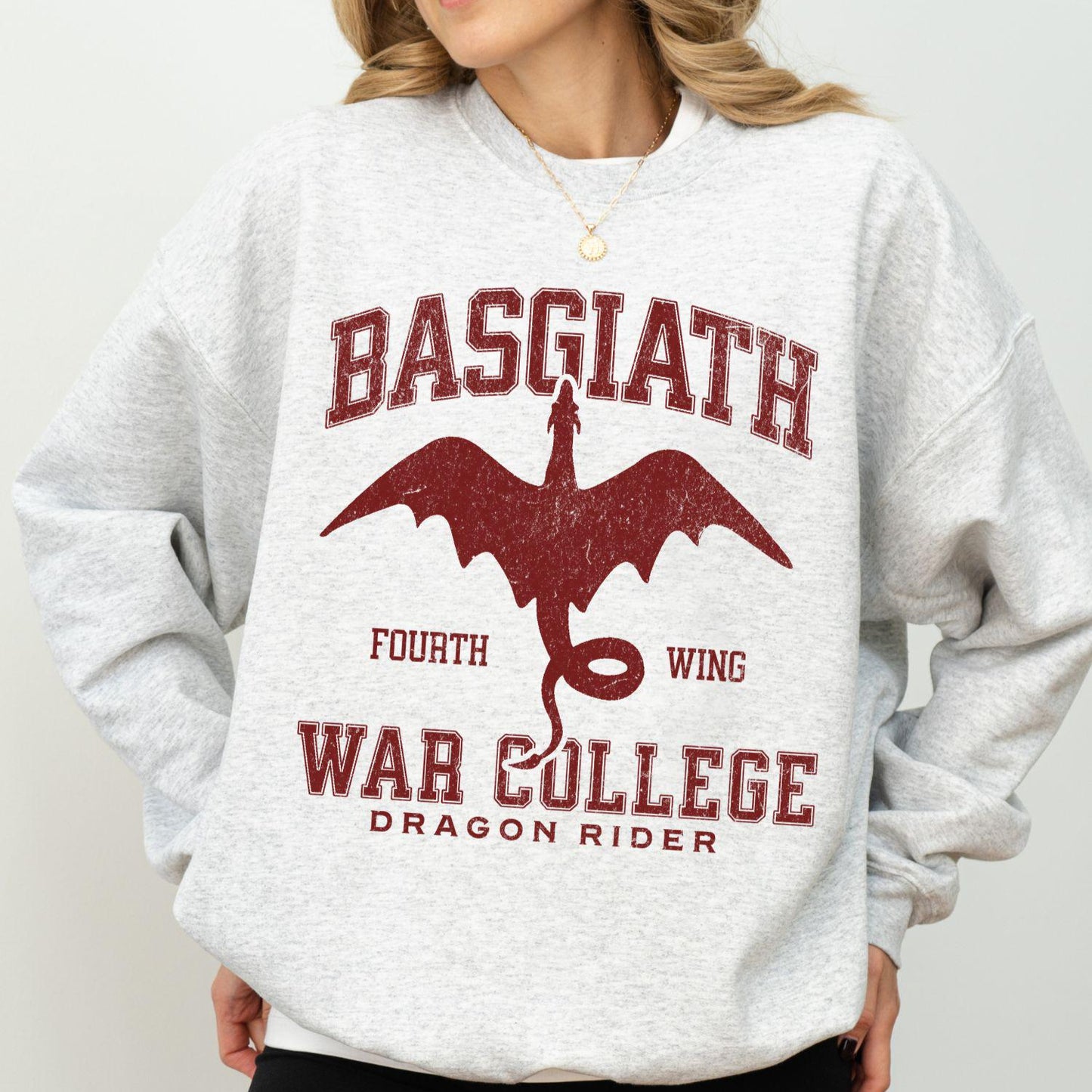 Fourth Wing Sweatshirt OFFICIALLY LICENSED, Basgiath War College Sweatshirt, Fourth Wing Dragon Rider, Fantasy Reader Gift, Bookish Sweater