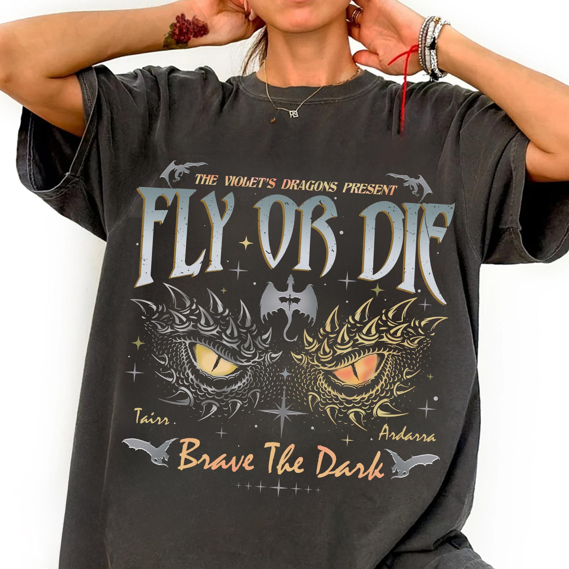 Dragon Rider PNG - Onyx Storm Brave the Dark Design for Shirts, Fly or Die Fourth Wing Series PNG - Perfect Gift for Dragon Book Lovers