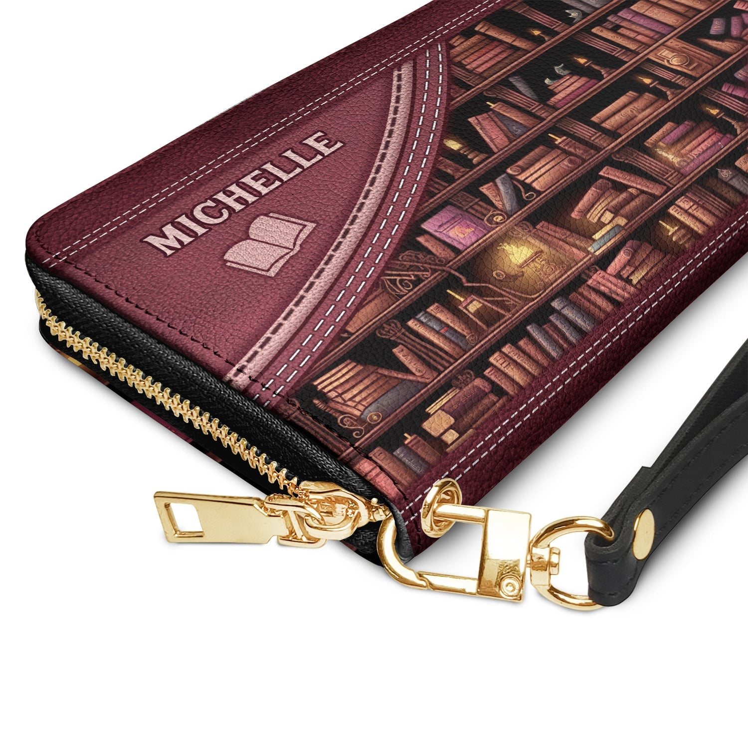 Just A Girl Who Loves Books NNRZ100723953 Zip Around Leather Wallet