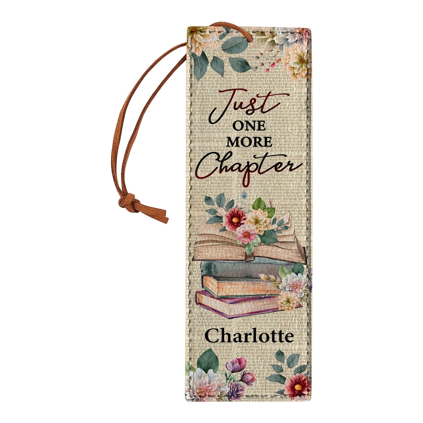 Just One More Chapter HHRZ19076557AD Leather Bookmark