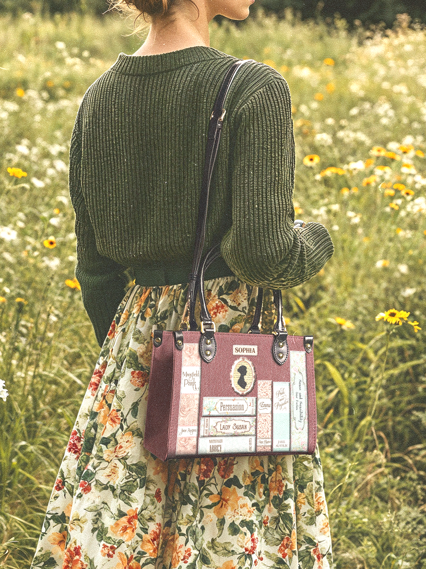 Libro Jane Austen Books TTAY0712001Y Leather Bag